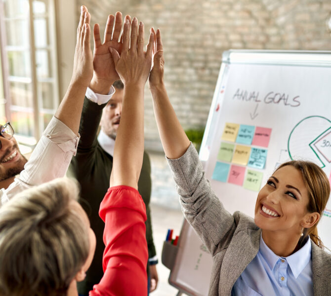 Unity of a business team!